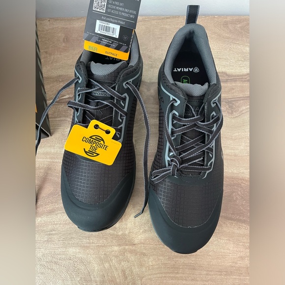 SOLD 💕 Ariat Men's Outpace Black Composite Toe Sneakers 10040283 - Picture 7 of 16